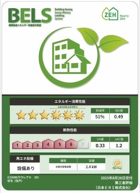 ラウレアⅡ 省エネ性能ラベル