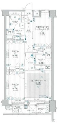 パレステージ鵠沼 402号室 間取り