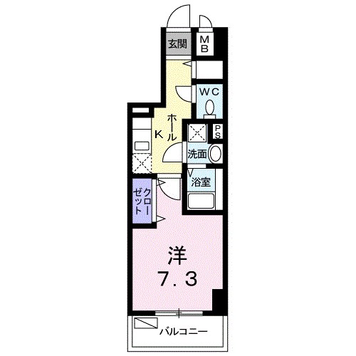 アプリーレ 本厚木 602号室 間取り