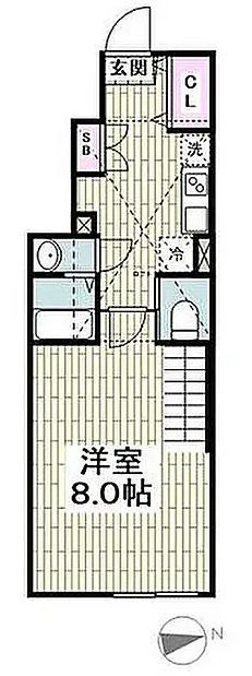 ハイジア鎌倉 105号室 間取り