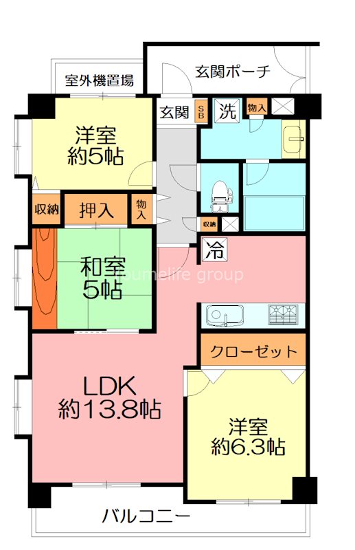 東急ドエル・アルス本厚木パークフロント 201号室 間取り