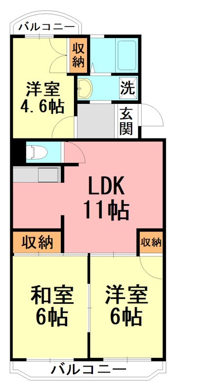 ハイムパストラル 202号室 間取り