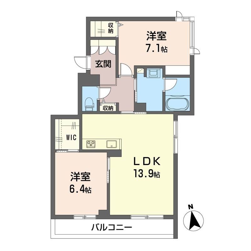 ラフィネ湘南 201号室 間取り