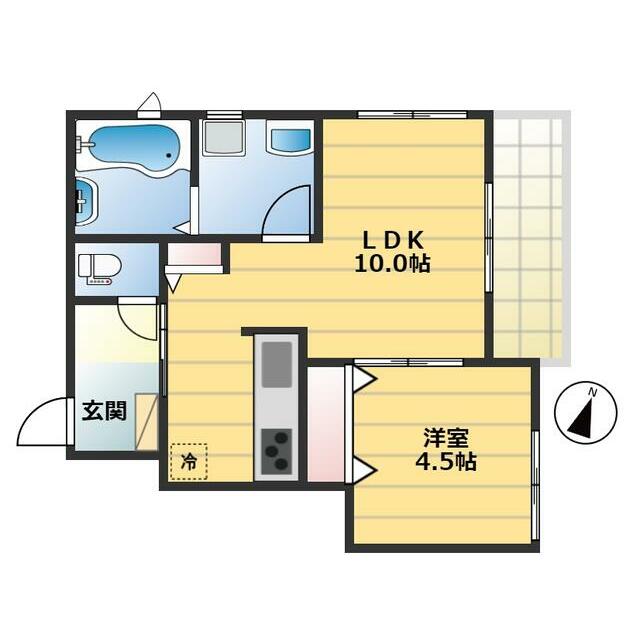 ウェルネス 201号室 間取り