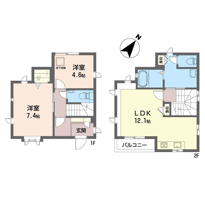 藤沢市西富二丁目戸建B 間取り