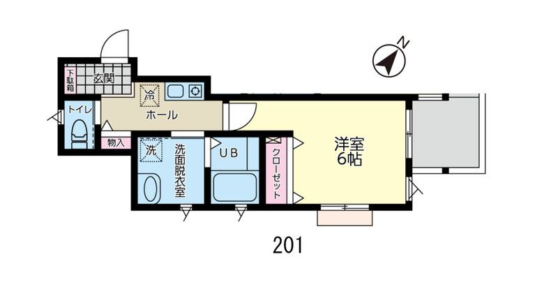 サンス戸塚 201号室 間取り