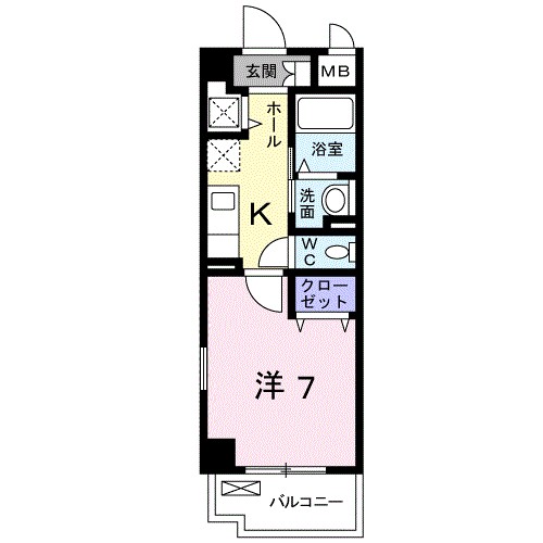 カーサソレアード 107号室 間取り