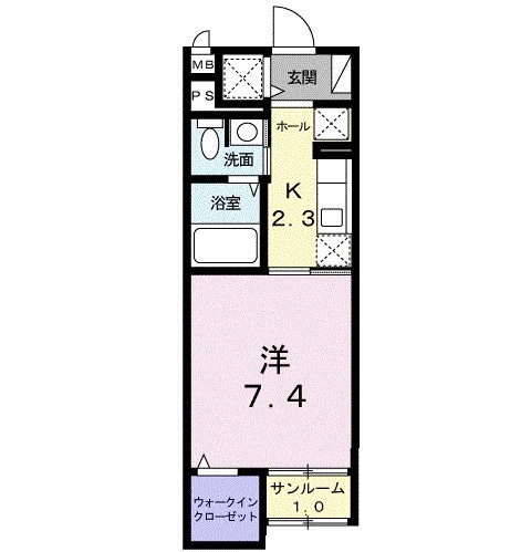 トゥット フェリーチェ 湘南 102号室 間取り