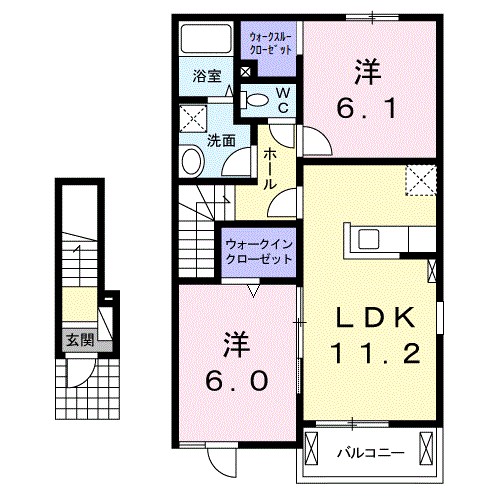 エスポワール湘南 202号室 間取り