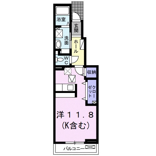 ドゥ シャルマン 103号室 間取り