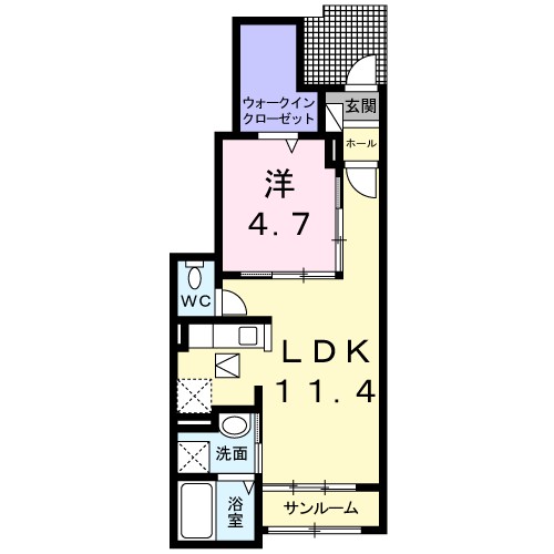 ラミーナⅡ 102号室 間取り