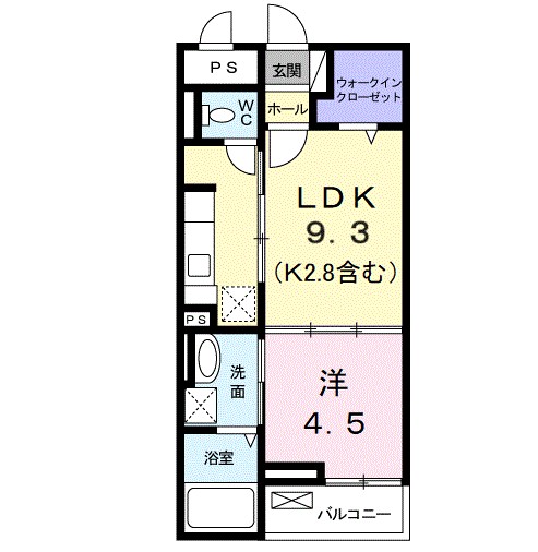 ラ フエンテ 106号室 間取り
