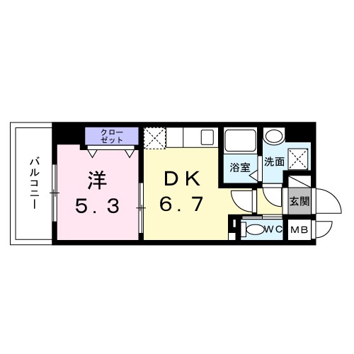 スアヴィス平塚八重咲 802号室 間取り