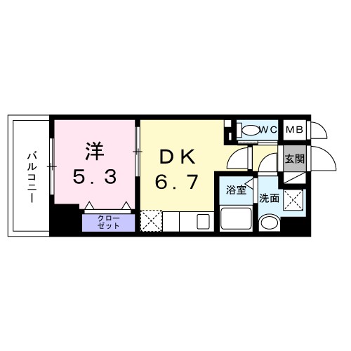 スアヴィス平塚八重咲 501号室 間取り