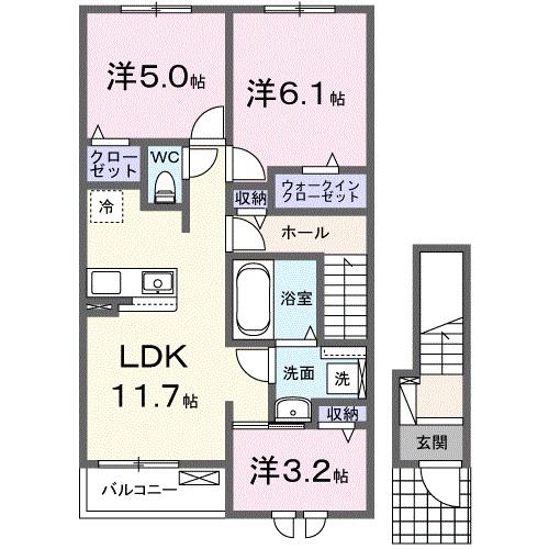 ジリエット 202号室 間取り