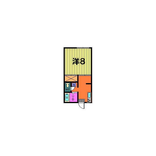 第二稲荷山ハイツ B-1-E号室 間取り