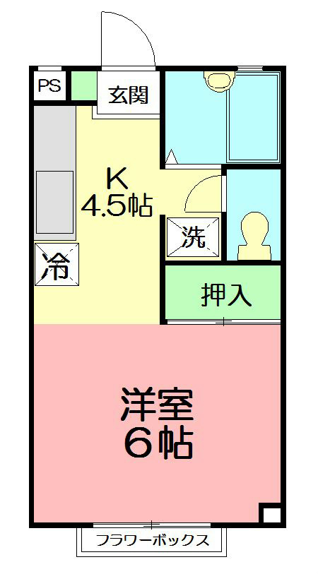 FK戸塚コーポ 201号室 間取り