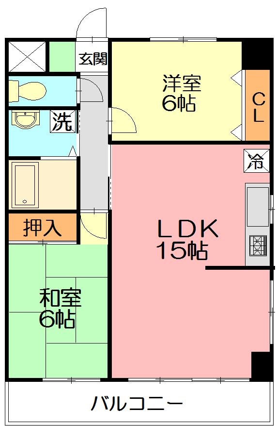リステージ湘南川名 601号室 間取り