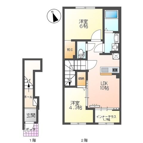 ヴェルジュ 202号室 間取り