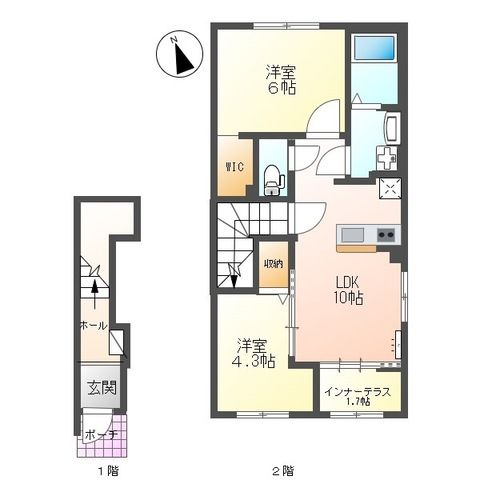 ヴェルジュ 203号室 間取り