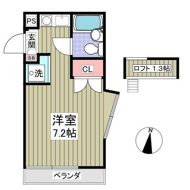 フローラルコートⅡ 204号室 間取り