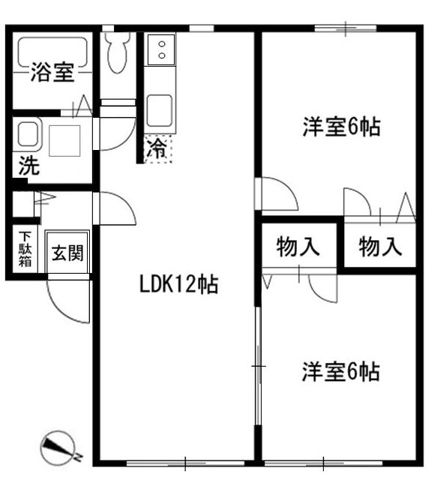 グランドリーム B102号室 間取り