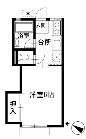 ヒルズ・フジサワ B105号室 間取り