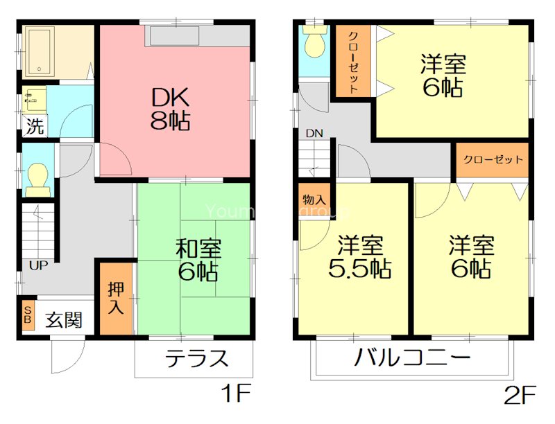 小清水貸家 間取り