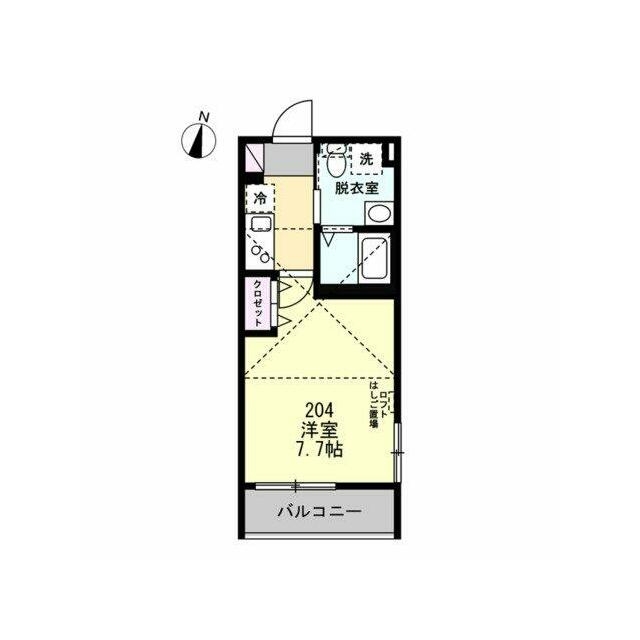 OCEAN‘S14 204号室 間取り