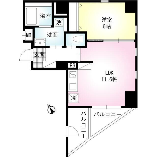 グレイシャスK鵠沼 603号室 間取り