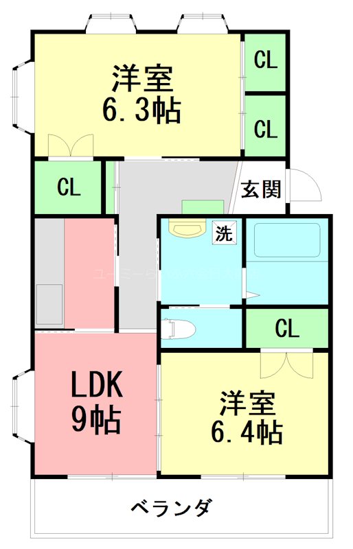 パークサイド天神 204号室 間取り