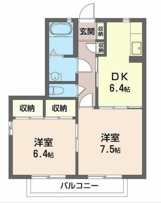 メルヴェーユヤマドリ 203号室 間取り