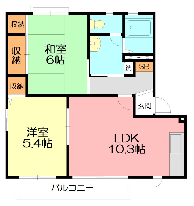 プロムナード桜台Ⅰ 102号室 間取り
