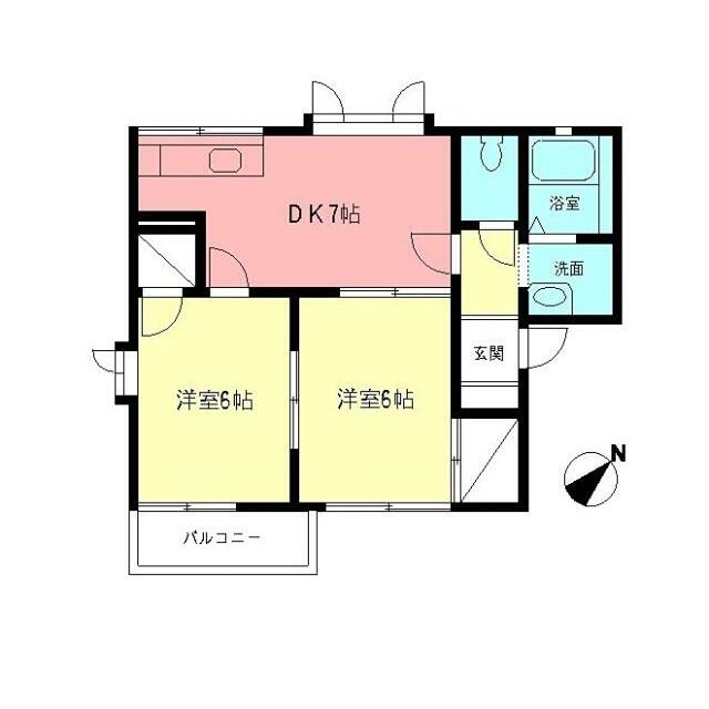 パストラルハイムＢ 201号室 間取り