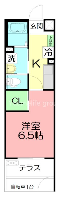 COLLEGE TERRACE ANNEX（カレッジテラス・アネックス） 103号室 間取り