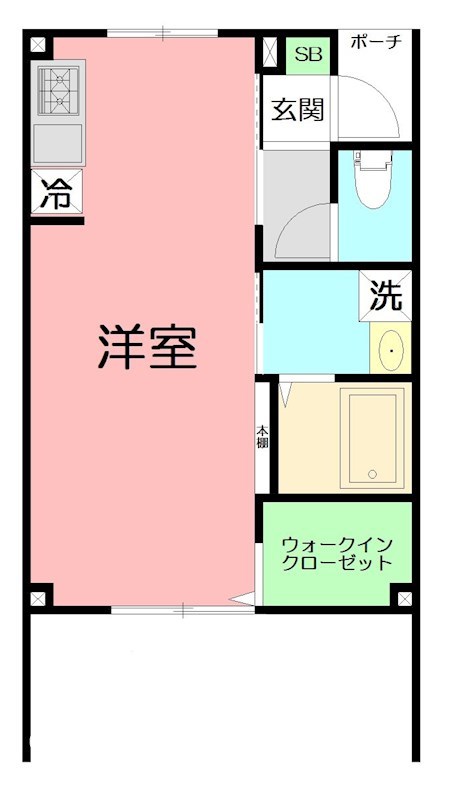 lifeship C 14号室 間取り