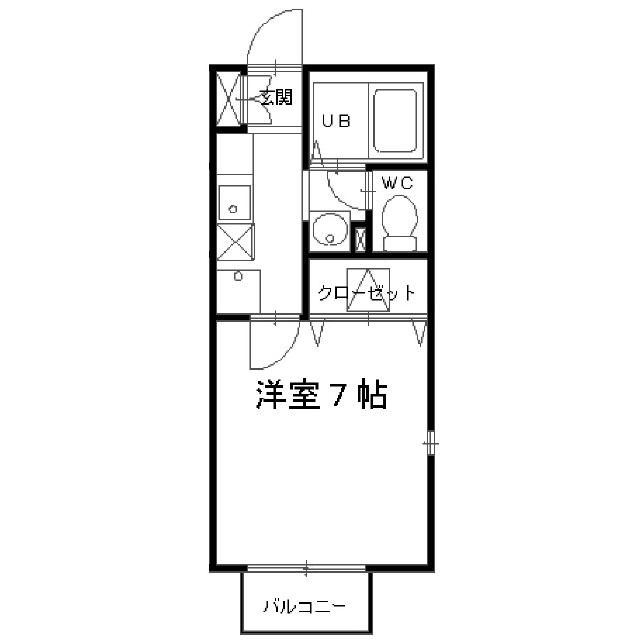 アール ブラン 106号室 間取り