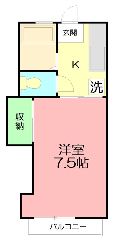 グリーンハイツ 205号室 間取り