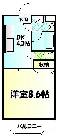 グランツ秦野 206号室 間取り