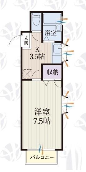 秦野市尾尻アパート 103号室 間取り