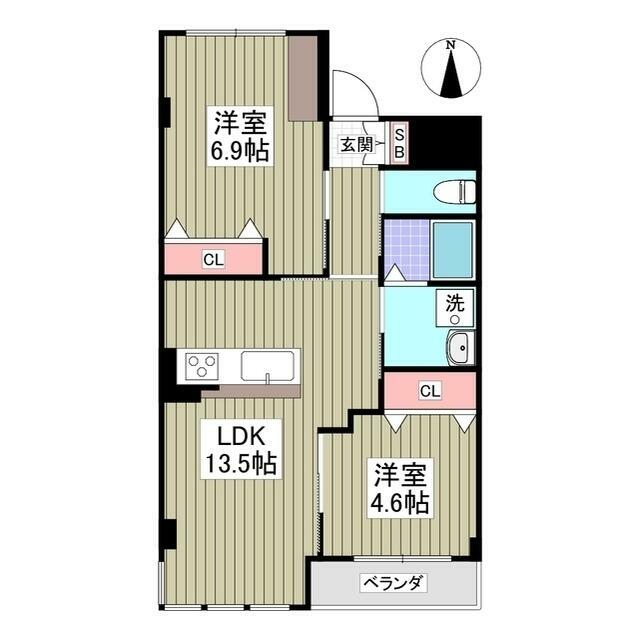 プリンスⅢ 202号室 間取り
