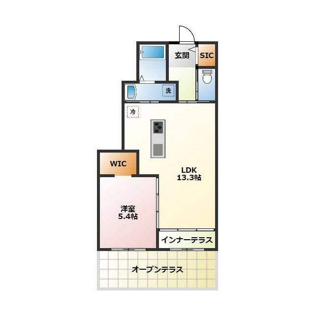 リ　ヴィラージュ 102号室 間取り
