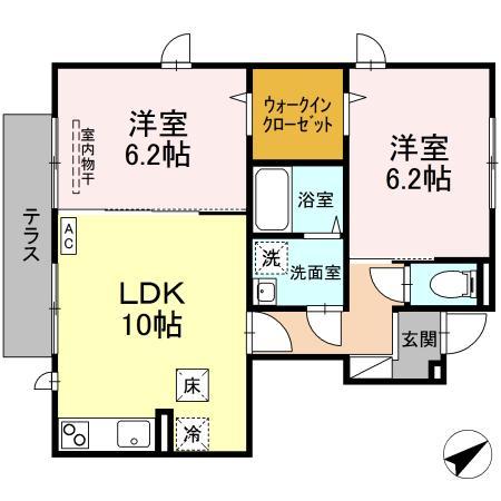 プランドール本郷台 C棟 101号室 間取り