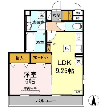 グリーンビレッジ 101号室 間取り