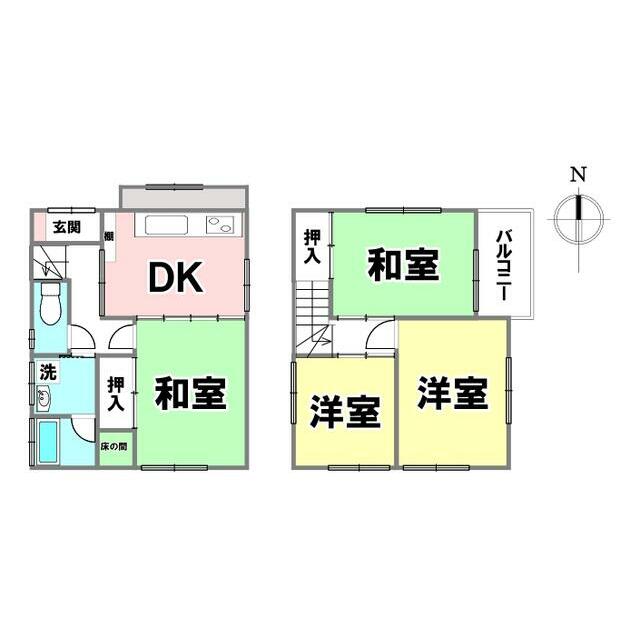 大磯町生沢 貸戸建 間取り