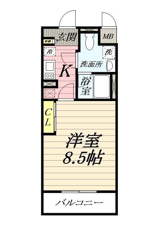 Access湘南平塚 1007号室 間取り