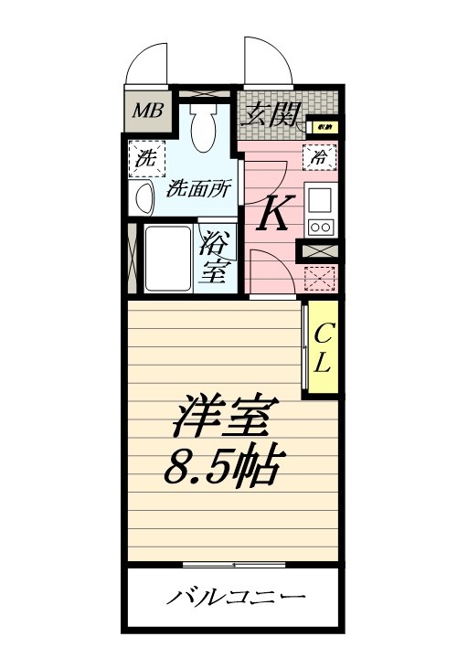 Access湘南平塚 1002号室 間取り