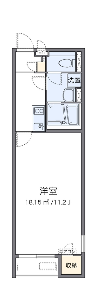 クレイノサントウソウ 103号室 間取り