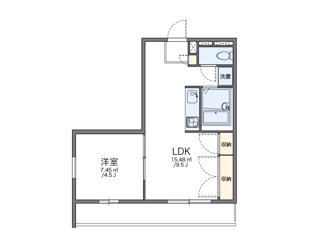 レオパレスAKIYAMA 201号室 間取り