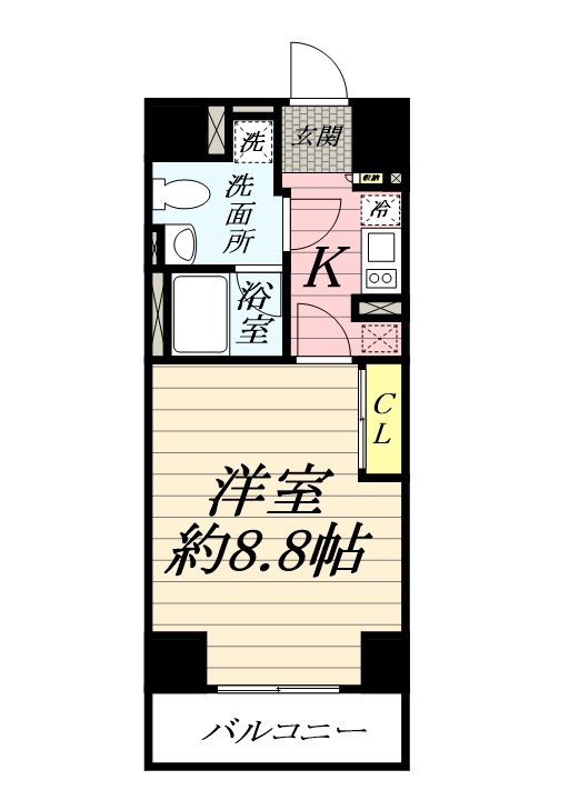 Access湘南平塚 508号室 間取り